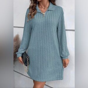 NWT Women’s Naggoo Green Sweater Dress Sz 2 XL 2025 Mini Dress Turtleneck